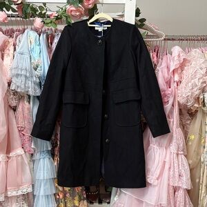 Boden Elegant Black Trench Coat